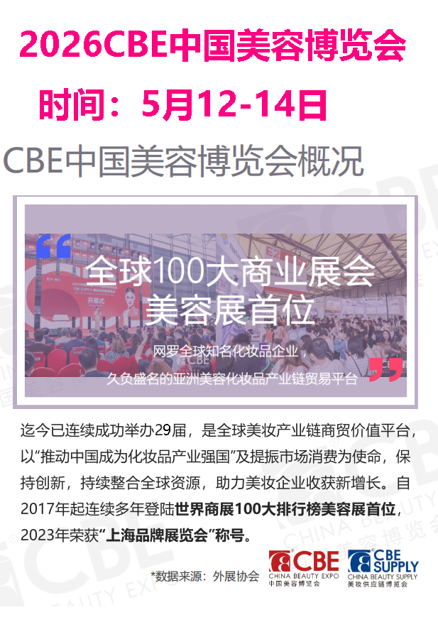 2026年上海美博会-2026年上海CBE浦东美博会